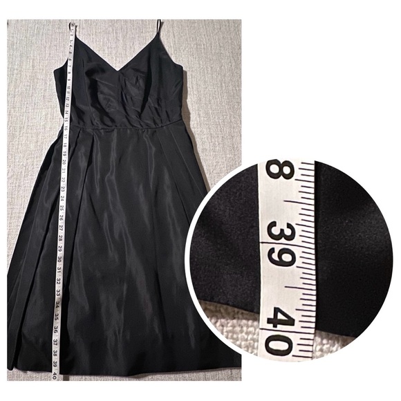 ISAAC MIZRAHI Silk Black Party Dress Semi-Formal Tulle Lined Pleats Women’s 4 - Picture 16 of 16